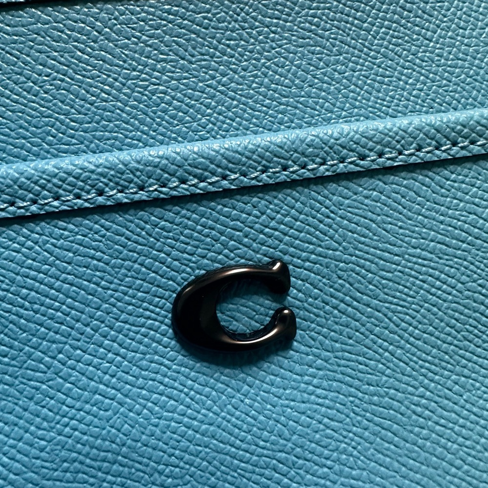 Coach Sky Blue Leather Crossbody Bag - Picture 9 of 15
